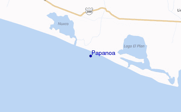mapa de localização de Papanoa