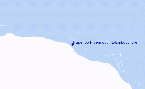 mapa de localização de Papenoo Rivermouth (L'Embouchure)