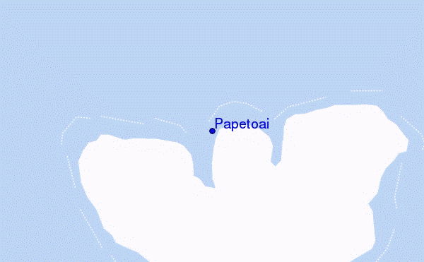 mapa de localização de Papetoai