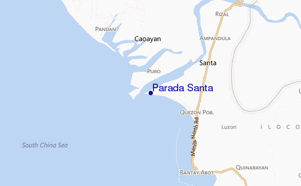 mapa de localização de Parada Santa