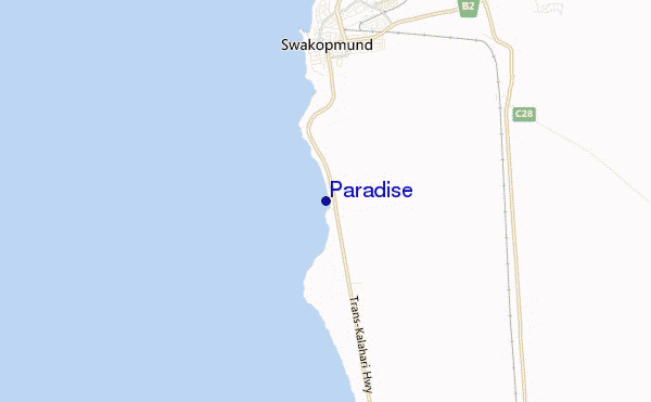 mapa de localização de Paradise