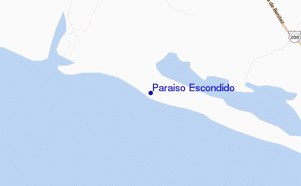 mapa de localização de Paraiso Escondido