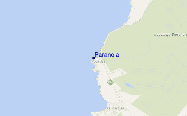 mapa de localização de Paranoia