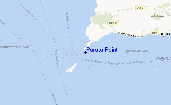 mapa de localização de Parata Point