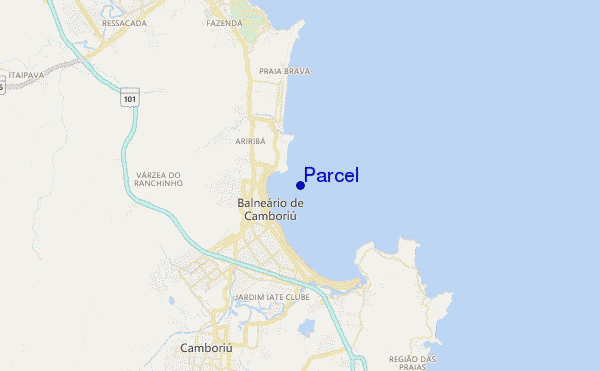 mapa de localização de Parcel