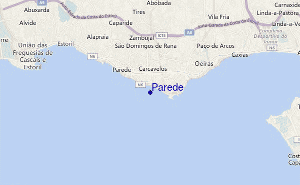 mapa de localização de Parede