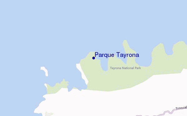 mapa de localização de Parque Tayrona