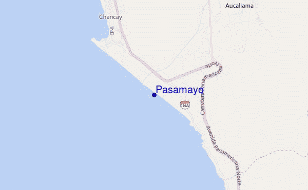 mapa de localização de Pasamayo