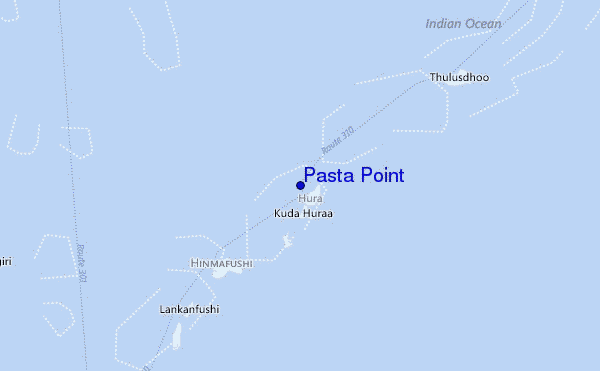 mapa de localização de Pasta Point