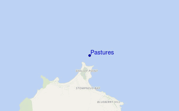 mapa de localização de Pastures