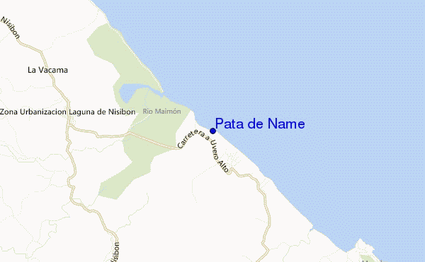 mapa de localização de Pata de Ñame
