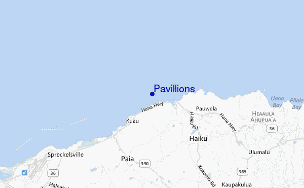 mapa de localização de Pavillions