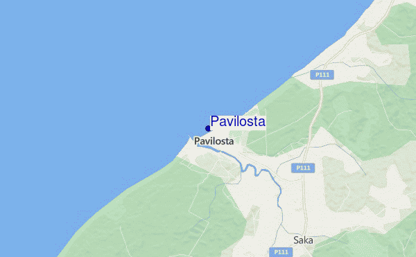 mapa de localização de Pavilosta