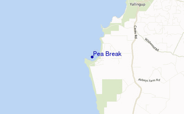 mapa de localização de Pea Break