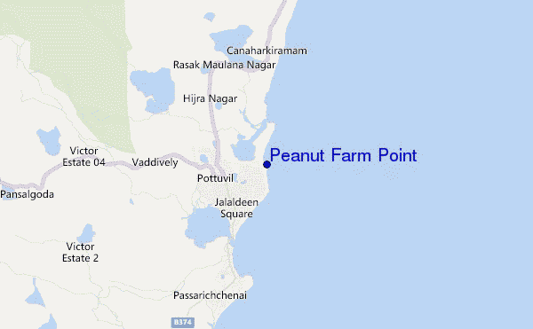 mapa de localização de Peanut Farm Point
