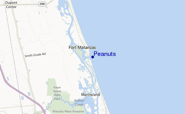 mapa de localização de Peanuts