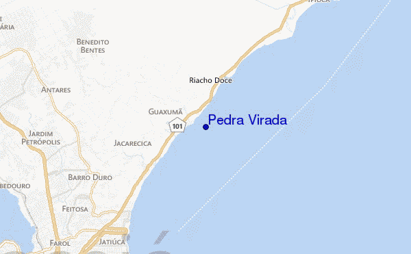 mapa de localização de Pedra Virada