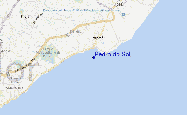 mapa de localização de Pedra do Sal