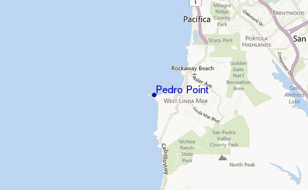 mapa de localização de Pedro Point