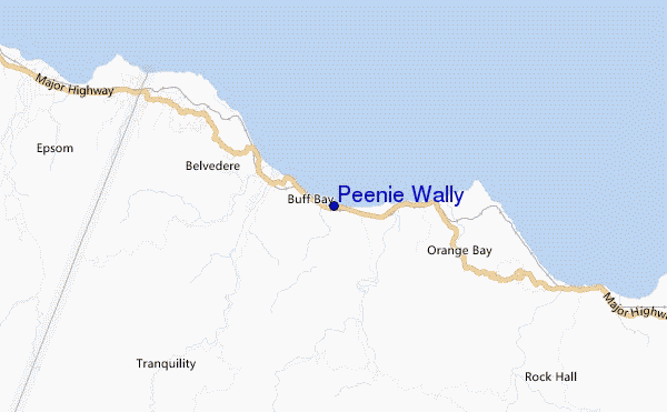mapa de localização de Peenie Wally