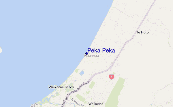 mapa de localização de Peka Peka