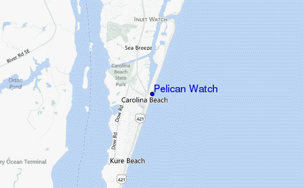 mapa de localização de Pelican Watch