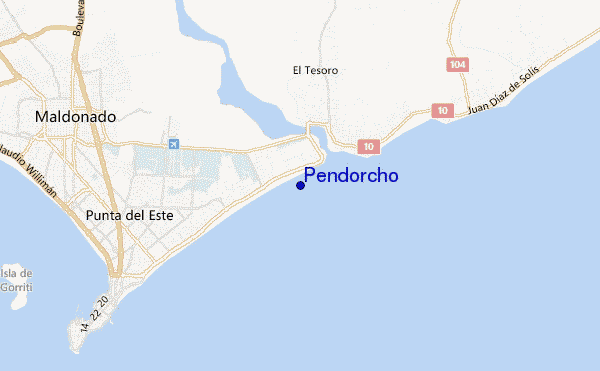 mapa de localização de Pendorcho