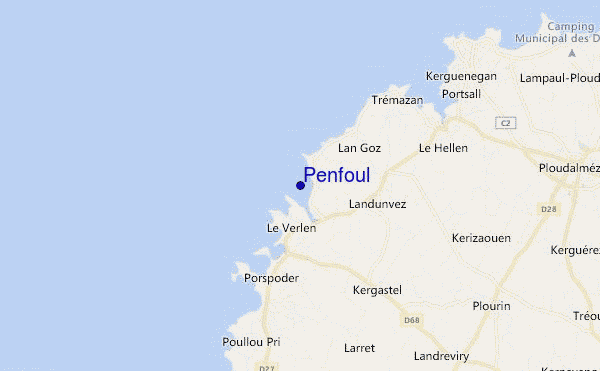 mapa de localização de Penfoul