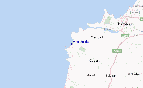 mapa de localização de Penhale