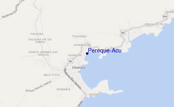 mapa de localização de Pereque-Acu