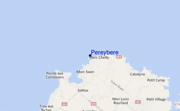 mapa de localização de Pereybere