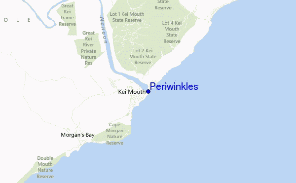 mapa de localização de Periwinkles