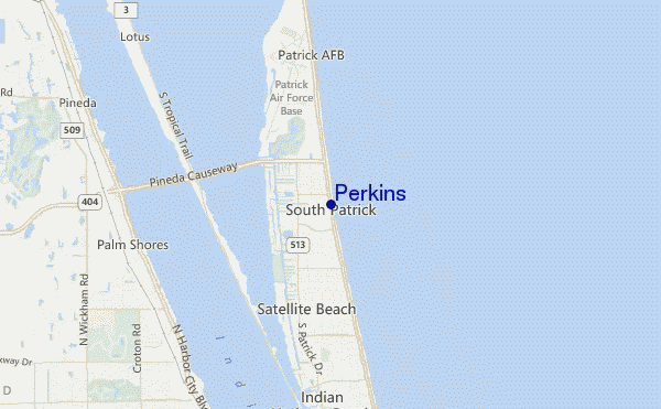 mapa de localização de Perkins