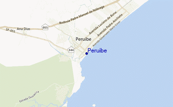mapa de localização de Peruibe
