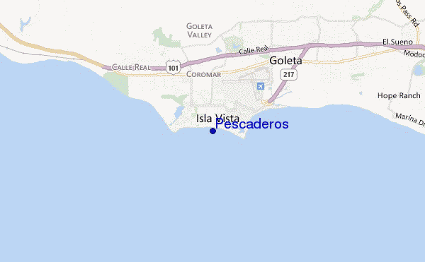 mapa de localização de Pescaderos