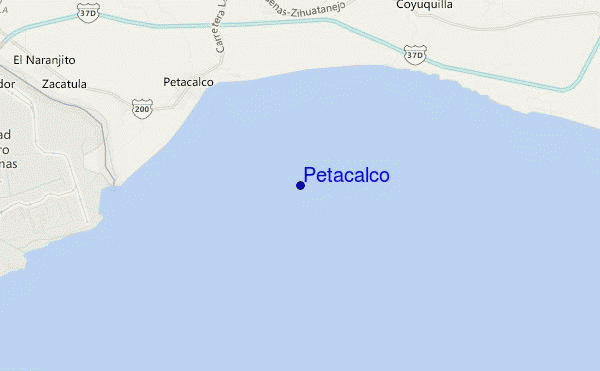 mapa de localização de Petacalco