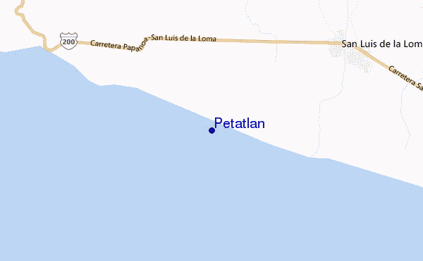 mapa de localização de Petatlan