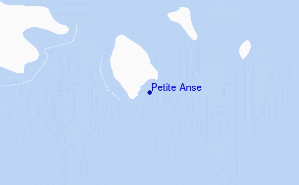 mapa de localização de Petite Anse