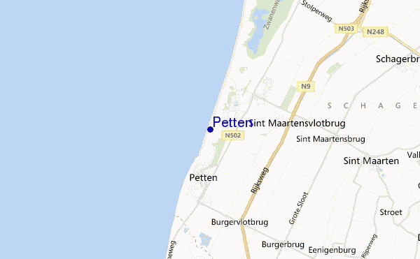 mapa de localização de Petten