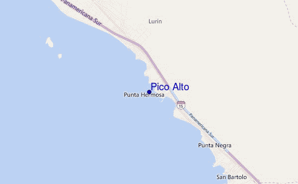 mapa de localização de Pico Alto