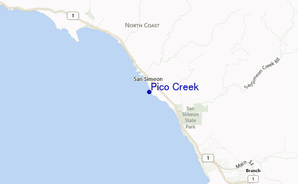 mapa de localização de Pico Creek