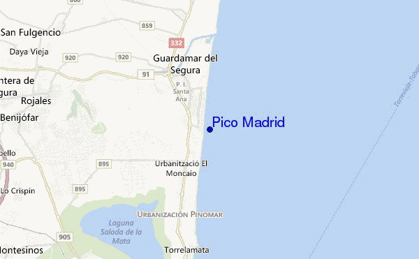 mapa de localização de Pico Madrid