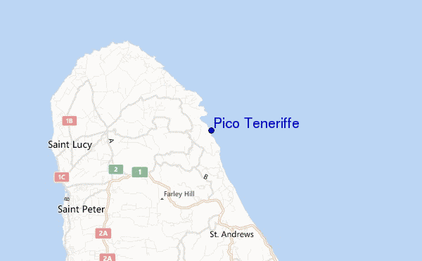 mapa de localização de Pico Teneriffe