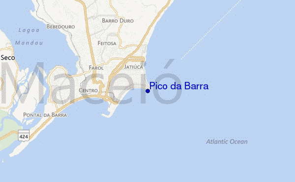 mapa de localização de Pico da Barra