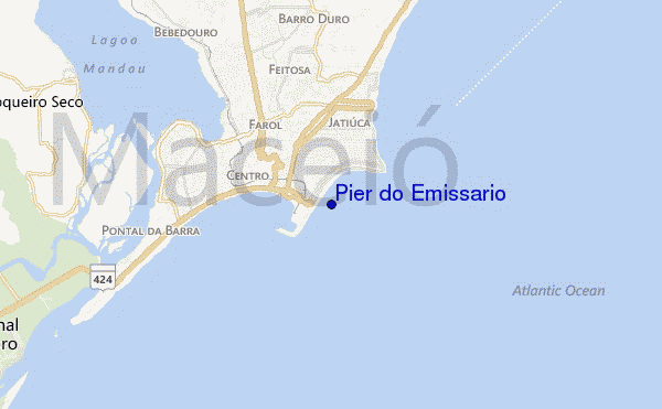 mapa de localização de Pier do Emissario