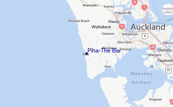 Piha-The Bar Location Map