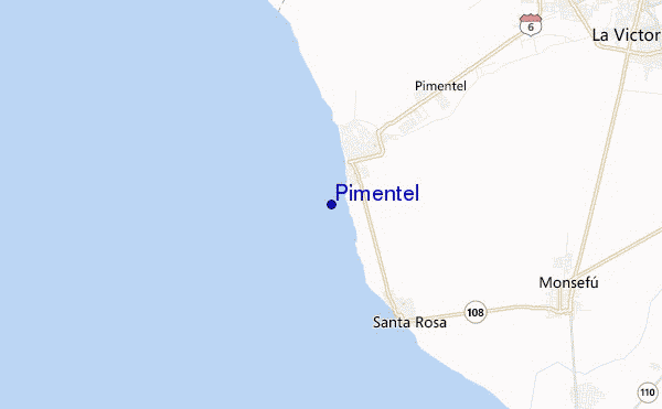 mapa de localização de Pimentel