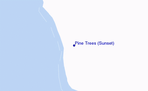 mapa de localização de Pine Trees (Sunset)