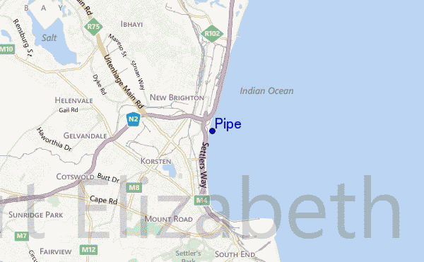 mapa de localização de Pipe