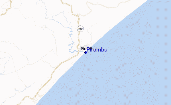 mapa de localização de Pirambu